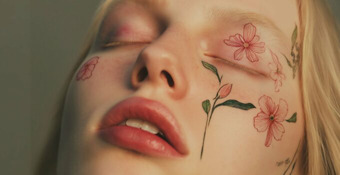 Floral Face Art Portrait